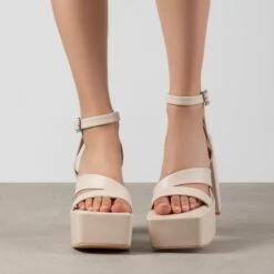 RAID Zaina Platform Sandal In Nude -Raid London Sales Store Zaina Nude 4
