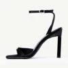 RAID Zuni Heeled Sandal In Black Satin -Raid London Sales Store Zuni Black 5