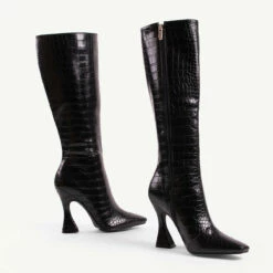 RAID Angelique Long Boot In Black Croc