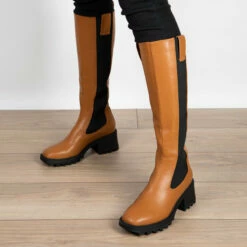 RAID Annabel Long Boot In Tan -Raid London Sales Store annabel tan 3