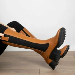 RAID Annabel Long Boot In Tan -Raid London Sales Store annabel tan 4