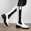 RAID Annabel Long Boot In White -Raid London Sales Store annabel white 4