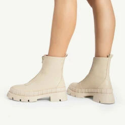 RAID Annya Chunky Ankle Boot In Ecru -Raid London Sales Store annya ecru 8