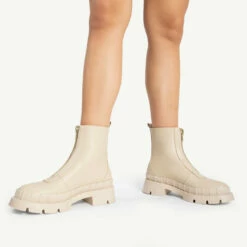 RAID Annya Chunky Ankle Boot In Ecru -Raid London Sales Store annya ecru 9