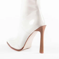RAID Aria Long Stiletto Heel Boot In White -Raid London Sales Store aria white 3