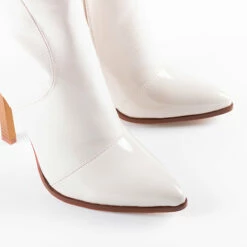 RAID Aria Long Stiletto Heel Boot In White -Raid London Sales Store aria white 4