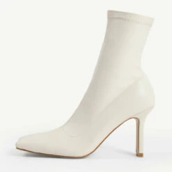 RAID Berinice Ankle Sock Boot In White -Raid London Sales Store berinice white 1