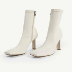 RAID Berinice Ankle Sock Boot In White -Raid London Sales Store berinice white 5