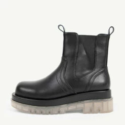 RAID Brazen Clear Sole Ankle Boot In Black -Raid London Sales Store brazen black 1 1