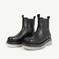 RAID Brazen Clear Sole Ankle Boot In Black -Raid London Sales Store brazen black 2 1