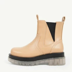 RAID Brazen Clear Sole Ankle Boot In Camel -Raid London Sales Store brazen camel 1