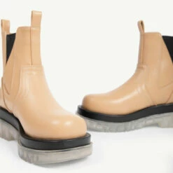 RAID Brazen Clear Sole Ankle Boot In Camel -Raid London Sales Store brazen camel 6