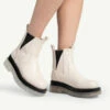 RAID Brazen Clear Sole Ankle Boot In White