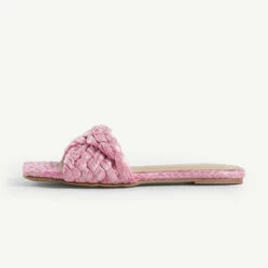 RAID Breezy Flat Mule In Pink -Raid London Sales Store breezy pink 1