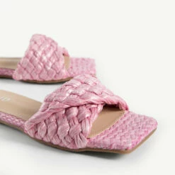 RAID Breezy Flat Mule In Pink -Raid London Sales Store breezy pink 6