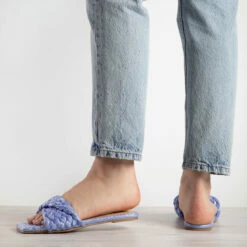 RAID Breezy Flat Mule In Purple -Raid London Sales Store breezy purple 5