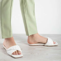 RAID Breezy Flat Mule In White