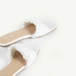 RAID Breezy Flat Mule In White -Raid London Sales Store breezy white 6