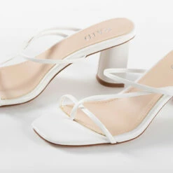 RAID Brioni Heeled Sandal In White -Raid London Sales Store brioni white 3