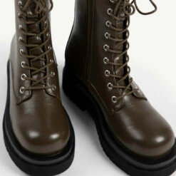 RAID Dahlia Chunky Lace Up Boot In Khaki -Raid London Sales Store dahlia khaki 5