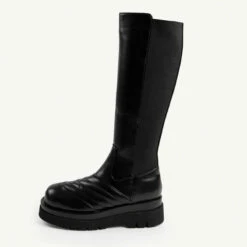 RAID Davina Chunky Long Boot In Black -Raid London Sales Store davina black 1