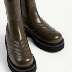 RAID Davina Chunky Long Boot In Khaki -Raid London Sales Store davina khaki 5