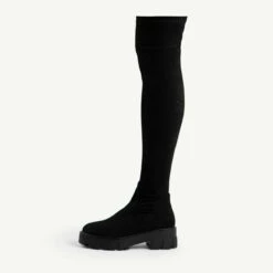 RAID Delia Over The Knee Boot In Black Suede -Raid London Sales Store delia black suede 1