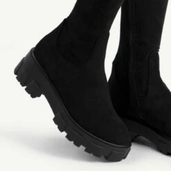 RAID Delia Over The Knee Boot In Black Suede -Raid London Sales Store delia black suede 5
