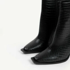 RAID Delphi Ankle Boot In Black Croc -Raid London Sales Store delphi black 6