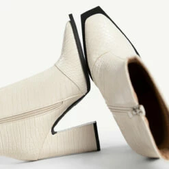 RAID Delphi Ankle Boot In Cream Croc -Raid London Sales Store delphi camel 6