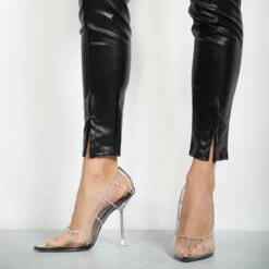 BEBO Demmy Perspex Court Heel In Black -Raid London Sales Store demmy black 5