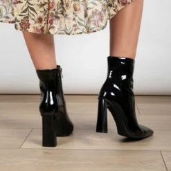 RAID Elexis Block Heeled Boot In Black -Raid London Sales Store elexis black 4