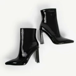 RAID Elexis Block Heeled Boot In Black -Raid London Sales Store elexis black 5