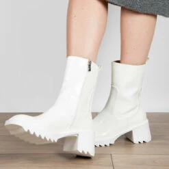 RAID Ennis Ankle Boot In White -Raid London Sales Store ennis white 7