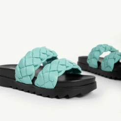 RAID Finch Chunky Slider In Aqua -Raid London Sales Store finch aquq blue 6