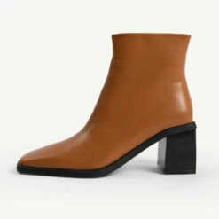 RAID Floriana Block Heeled Ankle Boot In Tan -Raid London Sales Store floriana tan 1