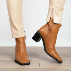 RAID Floriana Block Heeled Ankle Boot In Tan -Raid London Sales Store floriana tan 3