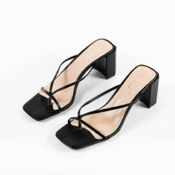 RAID Freddy Heeled Mule In Black -Raid London Sales Store freddy black 4