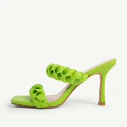 RAID Gemma Heeled Mule In Apple Green -Raid London Sales Store gemma apple green 1