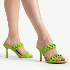 RAID Gemma Heeled Mule In Apple Green