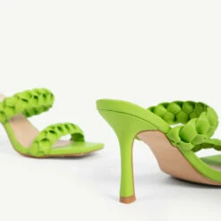 RAID Gemma Heeled Mule In Apple Green -Raid London Sales Store gemma apple green 6