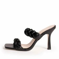 RAID Gemma Heeled Mule In Black -Raid London Sales Store gemma black 1