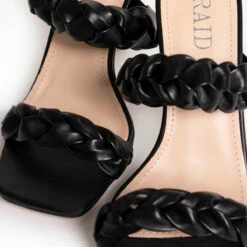 RAID Gemma Heeled Mule In Black -Raid London Sales Store gemma black 4