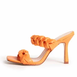 RAID Gemma Heeled Mule In Tangerine -Raid London Sales Store gemma tangerine 1
