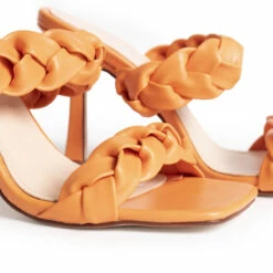 RAID Gemma Heeled Mule In Tangerine -Raid London Sales Store gemma tangerine 4