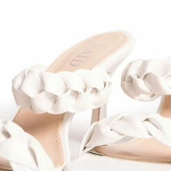 RAID Gemma Heeled Mule In White -Raid London Sales Store gemma white 2