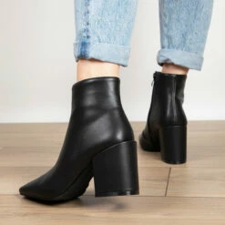 RAID Hollis Block Heeled Boot In Black -Raid London Sales Store hollis black 3