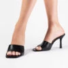 RAID Briya Heeled Mule In Black -Raid London Sales Store img 4380