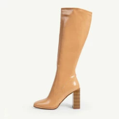 RAID Ivonne Block Heeled Boot In Beige -Raid London Sales Store ivone beige 1