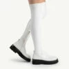 RAID Jade Over The Knee Boot In White -Raid London Sales Store jade off white 3